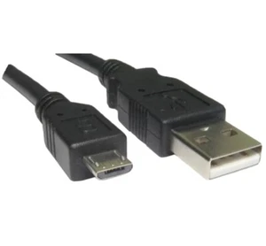 1M Black USB Charge 2.0 CABLE LEAD A MALE TO MICRO B Metre Charger Phone Short - Picture 1 of 2