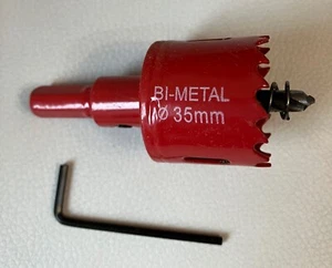 35mm hole saw cutter Bi-Metal drill bit for wood plastic UPVC fibreglass plaster - Picture 1 of 4