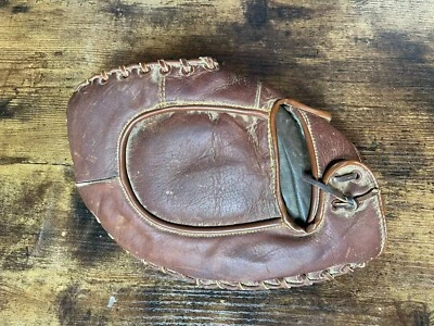 GUANTE DE BÉISBOL RARO VINTAGE DE CUERO GEO.MCCUINN ESTILO PRIMERA BASE Foto 1 de 4