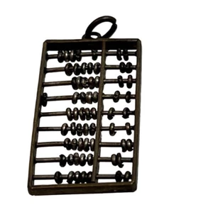Dije colgante de ábaco de metal en miniatura de 1 pulgada - Imagen 1 de 3