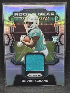 2023 Prizm De'Von Achane Silver Rookie Gear #RG-DA Jersey Patch RC Dolphins SP - Picture 1 of 2