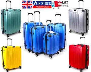 Extra L Suitcase 4 Wheel Medium Lightweight Luggage ABS Hard Shell Cabin Case - Picture 1 of 38
