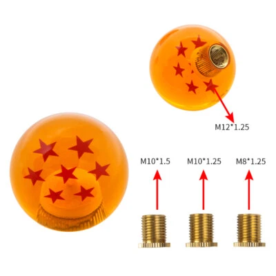 Universal Orange 7 Star Dragon ball Z Round Ball Shift Knob Manual Gear Shifter - Image 1 of 4