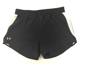 Women's Underarmour Black and Pink Loose Athletic Shorts Heatgear Lined - Picture 1 of 5