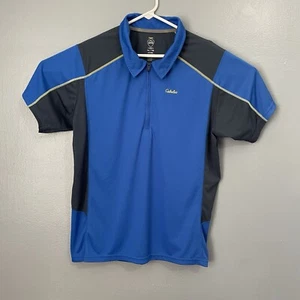 Cabelas XPG Performance Gear Shirt Mens XL Short Sleeve Zip Up Blue Polyester - Picture 1 of 11
