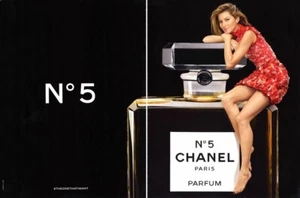 2015 Chanel Gisele Bundchen No 5 No5 perfume vintage 1 página anuncio de revista - Imagen 1 de 1