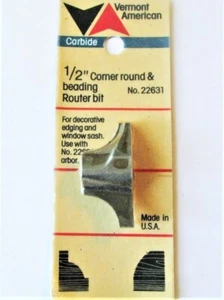 1/2" CORNER ROUND & BEADING ROUTER BIT VERMONT AMERICAN 22631 Factory Sealed - Picture 1 of 1