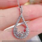 Tear Drop Valentine's Necklace 1.25 Ct Lab-Created Diamond 4K White Gold Plated