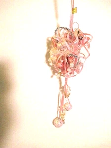 Sammlerstück 1980 Felicitas Kreutzer Weihnachtsglas Ornament - ~ Zopf PINK NEU - Vintage - Bild 1 von 12