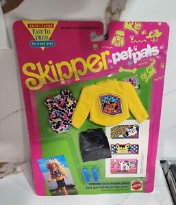 Vintage Mattel 1991 SKIPPER PET PALS FASHIONS OUTFIT #2956 New! Barbie 