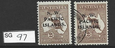 N.W.P.I. 2/- x 2 MUH & USED. SG97 - image 1 of 2