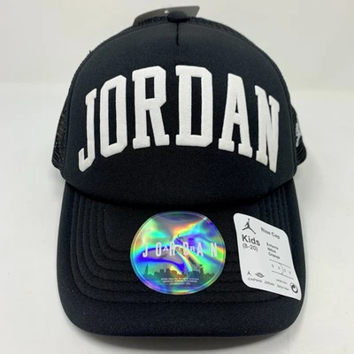 Jordan Foam Snapback Trucker Hat Black Kids Size 8-20 Rise Cap Adjustable - Image 1 of 4