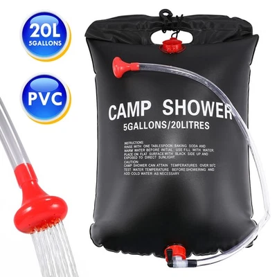 Solar Shower Bag 5 gallons/20L Solar Heating Camping Shower Bag for Camping - Image 1 of 4