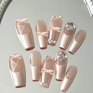Nail Art Rhinestone 3D Nail Art Decoration Manicure Accessories Bow Nail Charm - Picture 1 of 22