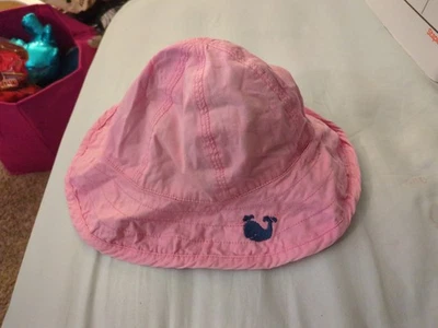 Шляпа от солнца Pottery Barn Kids розовый кит для девочки розовая 12–24 М - Изображение 1 из 4