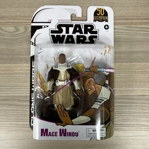 MACE WINDU CLONE WARS 50TH LUCASFILM ANNIVERSARY STAR WARS FIGURE BLACK SERIES - Picture 1 of 8