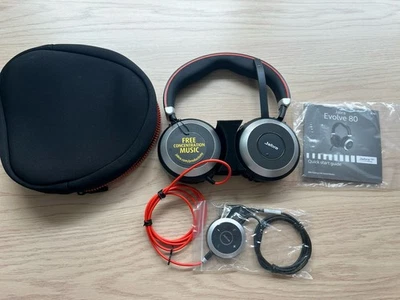Jabra EVOLVE 80 Over the Ear Headset Headphones - Black - Image 1 of 4