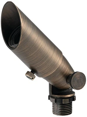 Lowe 铸黄铜 1 1/2 英寸 H 百年黄铜户外聚光灯 — 第 1/2 张图片