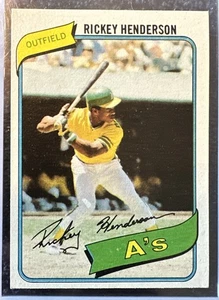 1980 Topps #482 Rickey Henderson Rookie Card Athletics NICE 🔥 - Bild 1 von 2