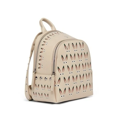RARA MCM Star-Eyed Bunny Mini Mochila Piel de Cordero Beige Natural - $1,060 Minorista Foto 1 de 4
