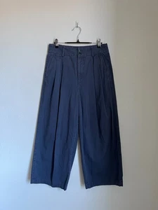 Pantalones plisados de pierna ancha Madewell en Thunder (azul gris) talla US 6 - Imagen 1 de 7