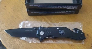 Las Vegas Raiders Messer sortiert Fingernieten, Gürtelclip/Schneider, Fensterbruch 8,5"  - Bild 1 von 3