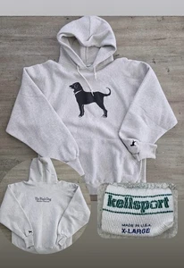Vintage 90s The Black Dog Reverse Weave Hoodie Sweatshirt Martha's Vineyard XL - Picture 1 of 11
