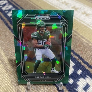 Panini Prizm 2022 - Breece Hall #317 SSP verde hielo agrietado radiocontrol coincidencia de color c219 - Imagen 1 de 5