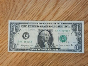 1963 B JOSEPH BARR RICHMOND DISTRICT FEDERAL RESERVE NOTE E87735015F - Picture 1 of 5