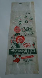 Howdy Doody Washington State Delicious Apples Plastic Bag Vintage - Picture 1 of 1