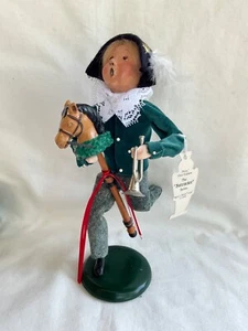 Byers Choice Nussknacker Serie Fritz 1. Auflage mit Steckenstab Pferd & Hornanhänger - Bild 1 von 12