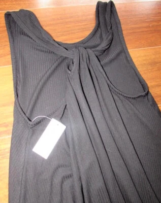 OLD NAVY de Gap ~ ¡Nuevo! Nuevo con etiquetas XS ~ Tanque de gimnasio atlético trapecios con nudo trasero negro a22 Foto 1 de 3