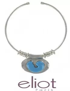 Statement Kette Paris Designer Halskette Kabel-Kette Anhänger Collier Türkis - Bild 1 von 4