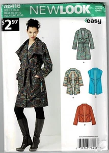 NEWLOOK 6416 Misses cappotti e giacche taglia XS-XL NON TAGLIATO FF - Foto 1 di 1