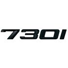 Matt Black 730i Car Flat Letter Number Rear Trunk Boot Lid Badge Emblem For BMW