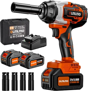 1100N.M/800Ft-Lbs Cordless Impact Wrench 1/2 Inch, 2 X 5.0Ah Batteries Brushless - Picture 1 of 12