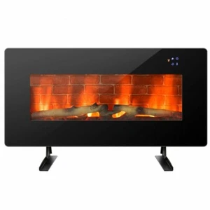 36" Electric Fireplace Wall Mounted & Freestanding Heater Remote Control 1500W - Picture 1 of 12