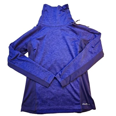 Рубашка женская Eddie Bauer средний размер движения фиолетовая космическая воронка вырез активная - Изображение 1 из 4