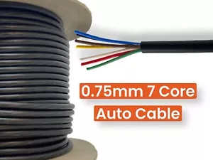 Cable automotriz de 7 núcleos - alambre de pared delgada multicore de 0,75 mm2 12 V automóvil automático/marino - Imagen 1 de 3