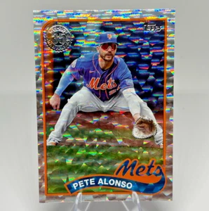 Pete Alonso 2024 Topps Serie 1 Foilboard #89B-87 NY Mets Silver Crackle Foil - Foto 1 di 3