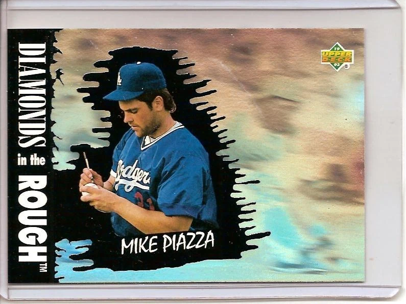 1993 Upper Deck Gallery Card #34-Mike Piazza-Dodgers - Image 1 of 1