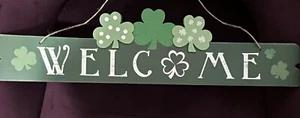 ST PATRICK'S DAY PADDY'S day sign decor IRELAND pressboard super cute - Picture 1 of 2