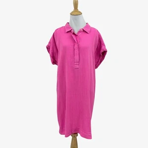 Vineyard Vines Dress Women XL Extra Large Pink Seastitch Double Gauze Margo - Picture 1 of 11