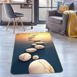 3D Sunset Lake Stone Road G1119 Mat Elegant Photo Carpet Rug Honey 2023 - Picture 1 of 5
