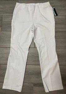 Investments the Regent St fit Stretch Straight Leg Pull On White Pants, sz LR - Picture 1 of 11