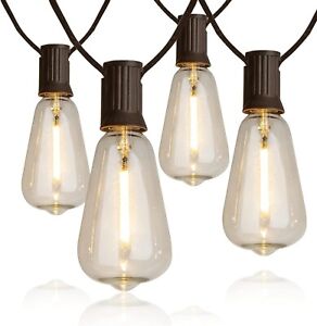 Outdoor String Lights 15FT Patio LED Waterproof Connectable Retro Edison Bulb