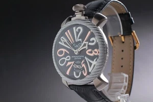 [MINT] GaGa Milano Manuale 48 Princip Prive Limited Edition Hand Winding Black - Picture 1 of 11
