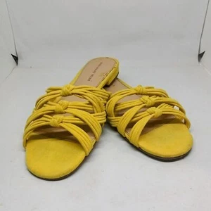 Who What Wear Finley Slides-Size 8-Goldenrod-Knotted-Faux Suede-Jeweltone - Picture 1 of 9