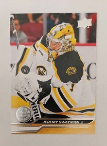 2023-24 Upper Deck Series 1 Base #15 Jeremy Swayman Boston Bruins