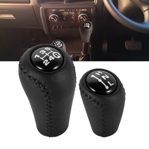 Black Manual Leather Gear Knob Set Suitable For 4Runner Hilux Land Cruiser Prado - Picture 1 of 7